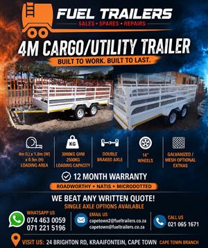 4 meter Double axle Utility Trailer/ Cargo Trailer