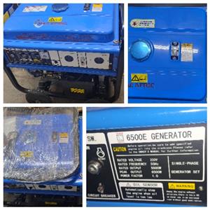 Brand new Mac Afric JDP6500E 6500watt Generator.  Never used.
