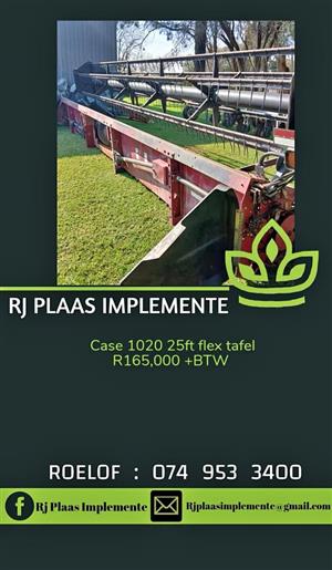Case 1020 25ft flex tafel