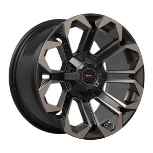 17″ A-Line Hurricane 5/127 Satin Black Tint Alloy Wheels