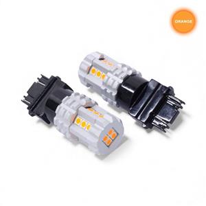 SMD LED Replacement Bulb - Type T25 3157 Wedge Orange (pair)