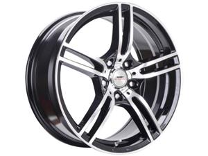 14″ A-Line Destiny 4/100 & 4/108 Black Machine Face Alloy Wheels