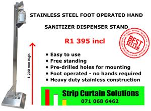 Stainless Steel Foot Operated Hand Sanitizer Dispenser Stand