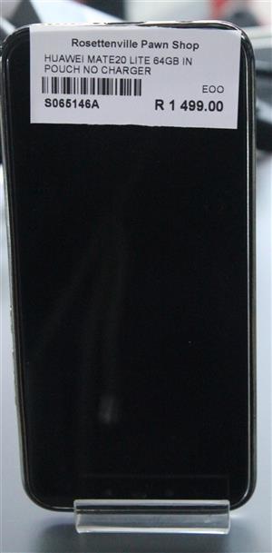 HUAWEI MATE 20LITE 64GB IN POUCH NO CHARGER S065146A