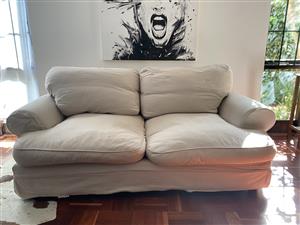 Coricraft Santorini slipcover 2 seater couch