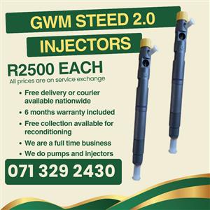 GWM STEED 2.0 INJECTORS FOR SALE WITH WARRANTY INCLUDED 