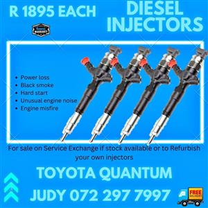Toyota Quantum Diesel Injectors for sale on service exchange or to recon