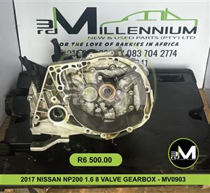 2017 NISSAN NP200 1.6 8 VALVE GEARBOX - MV0903