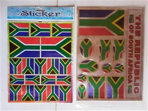 Stickers with Flags. South Africa, Brasil, Argentina, Italy. Size A4. More than 1000 abailable.