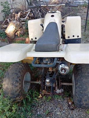 Quad bike with a tow bar for sale. Not tested, not sure engine capacity. 