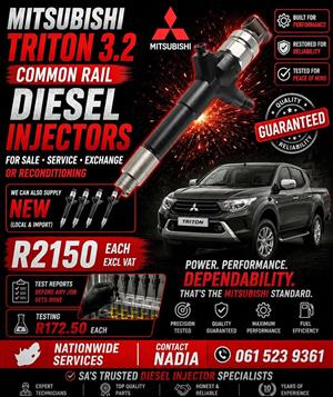 MITSUBISHI TRITON 3,2 DIESEL INJECTORS FOR SALE OR RECON