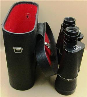Vintage Super Zenith Binoculars 10 x 50 & Leather Case