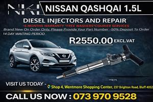 Nissan Qasqai 1.5L Diesel Fuel Injectors 