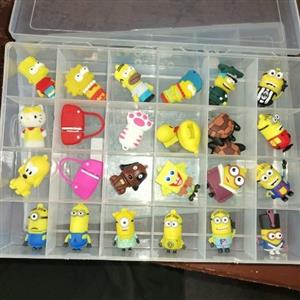124 GB USB STICKS different silicone characters 
