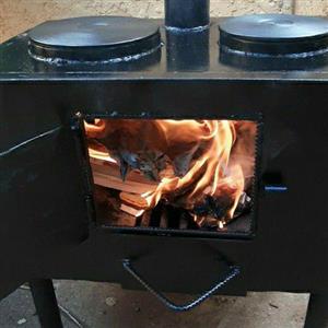 coal and wood steel stove 