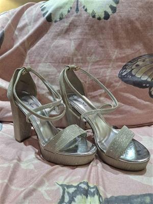 Silver High Heels (size 6 or 7)