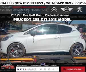 Peugeot 208 GTI 2013 Stripping For Spares