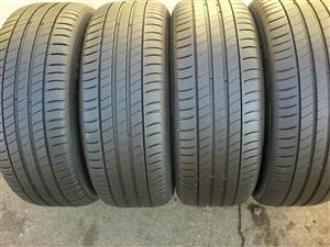 Set of 205/55/16 Michelin tyres for sell with 85% threads life left