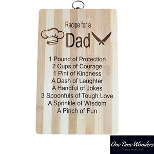 Recipe for a Dad Cutting Board