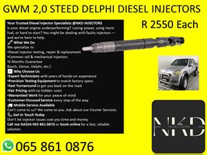 GWM STEED 5 DIESEL INJECTORS FOR SALE OR RECON 