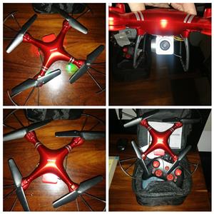 Quadrone with 4k rotation camera and LED lights