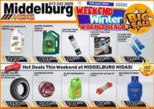Weekend Winter Warmer Deals at Middelburg Midas -Sparesworld!