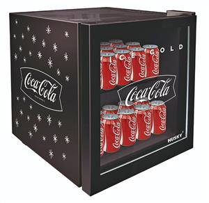46L COUNTER-TOP BEVERAGE COOLER W/ GLASS DOOR - COCA COLA - BLACK