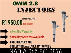 GWM 2.8 DIESEL INJECTORS FOR SALE OR TO RECON