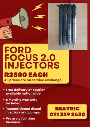 FORD FOCUS 2.0 INJECTORS FOR SALE WITH WARRANTY INCLUDED 