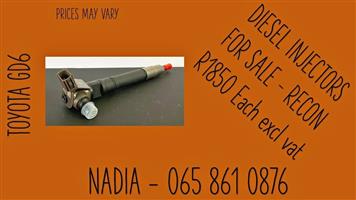TOYOTA GD6 DIESEL INJECTORS FOR SALE WE SELL ON EXCHANGE OR RECON