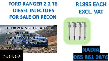 DIESEL INJECTORS FOR SALE FOR FORD RANGER 2.2 T6
