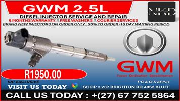 GWM 2.5L Diesel Injectors on Recondition
