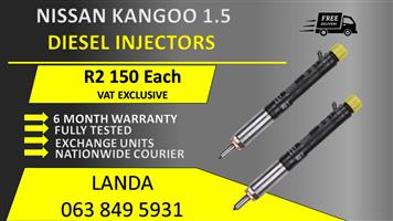 NISSAN KANGOO 1.5 DIESEL INJECTORS FOR SALE OR RECON WITH 6 MONTH WARRANTY 